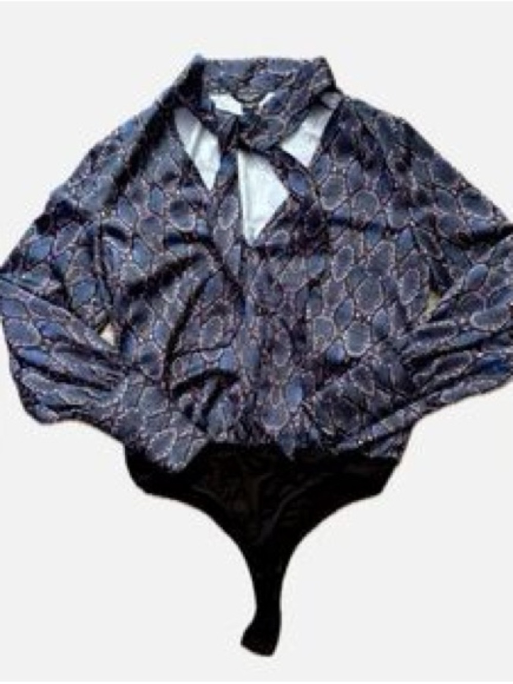 Guess Marciano Animalier Long Sleeve Bodysuit Blouse